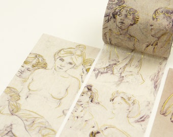 Alphonse Mucha 01 - Japanese Washi Masking Tape Set - 40mm wide - 5.5 yard - 2 rolls - no discount