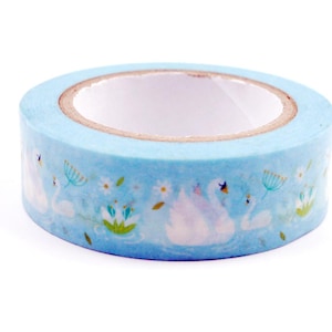 Swan - Japansk Washi-maskeringstejp - 15 mm bred - 11 Yard bild 1
