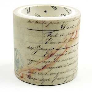 Burned Letter - Japanese Washi Masking Paper Tape - 40mm wide - 3.3 yard