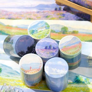 Toscana - Conjunto de fitas de papel washi japonesas - 50 mm de largura - 2,2 jardas - 6 rolos - Sem desconto