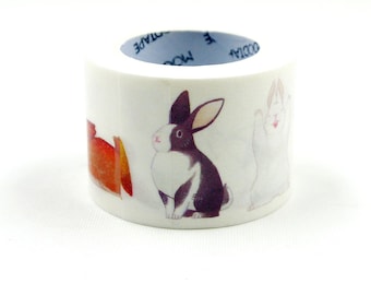 Happy Rabbit - Japanese Washi Masking Paper Tape - 28mm wide - 5.5 Yard