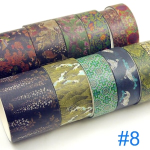 Japonisme 04 - Conjunto de fita adesiva japonesa Washi - 12 rolos - 2,2 jardas - Sem desconto