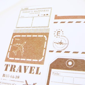 Travel - Plan Series - Japanese Washi Masking Tape - 40mm wide - 5.5 yard