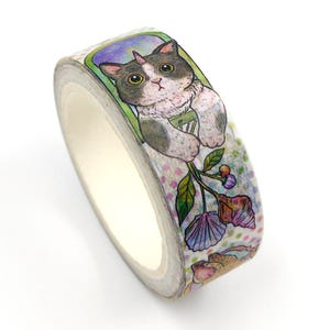 Magic Cat Creature - Japanese Washi Masking Paper Tape - 15mm wide - 11 Yard