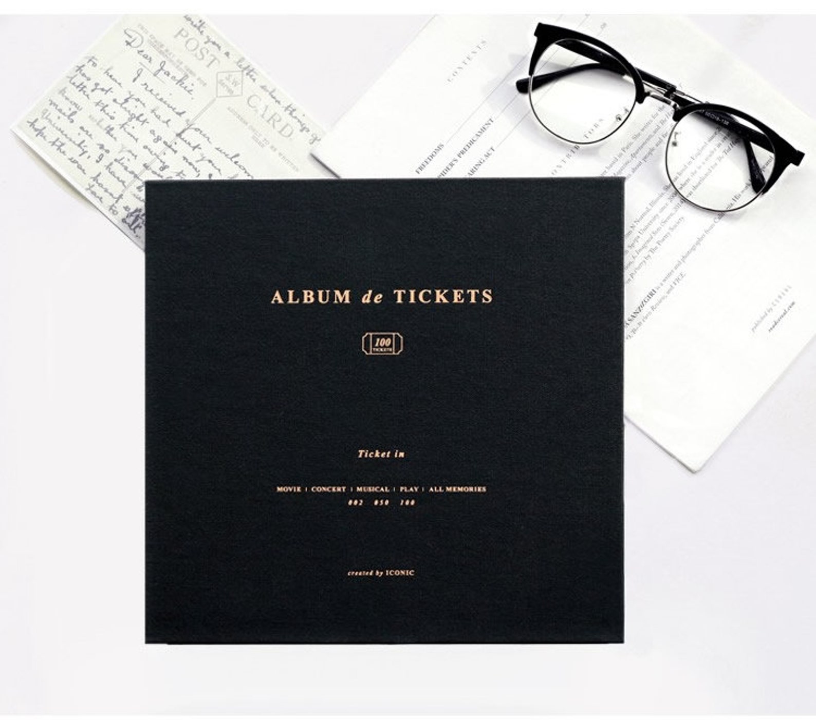 Fabric Cover Ticket Collection Album 50 Pages 100 Tickets Etsy