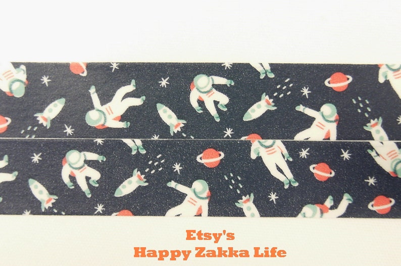 ON SALE Spaceman Japanese Washi Masking Tape 11 yard Daily Like