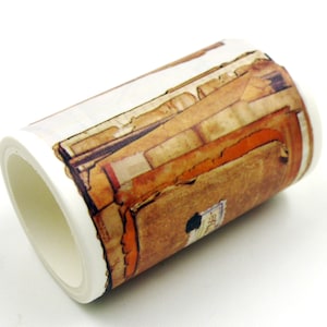 Japanese Washi Masking Paper Tape - Old Document - 65mm wide - 3.3 yard