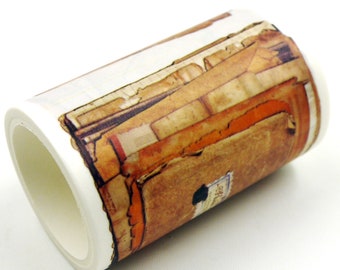 Japanisches Washi-Masking-Papierband – Altes Dokument – 65 mm breit – 3,3 Yard