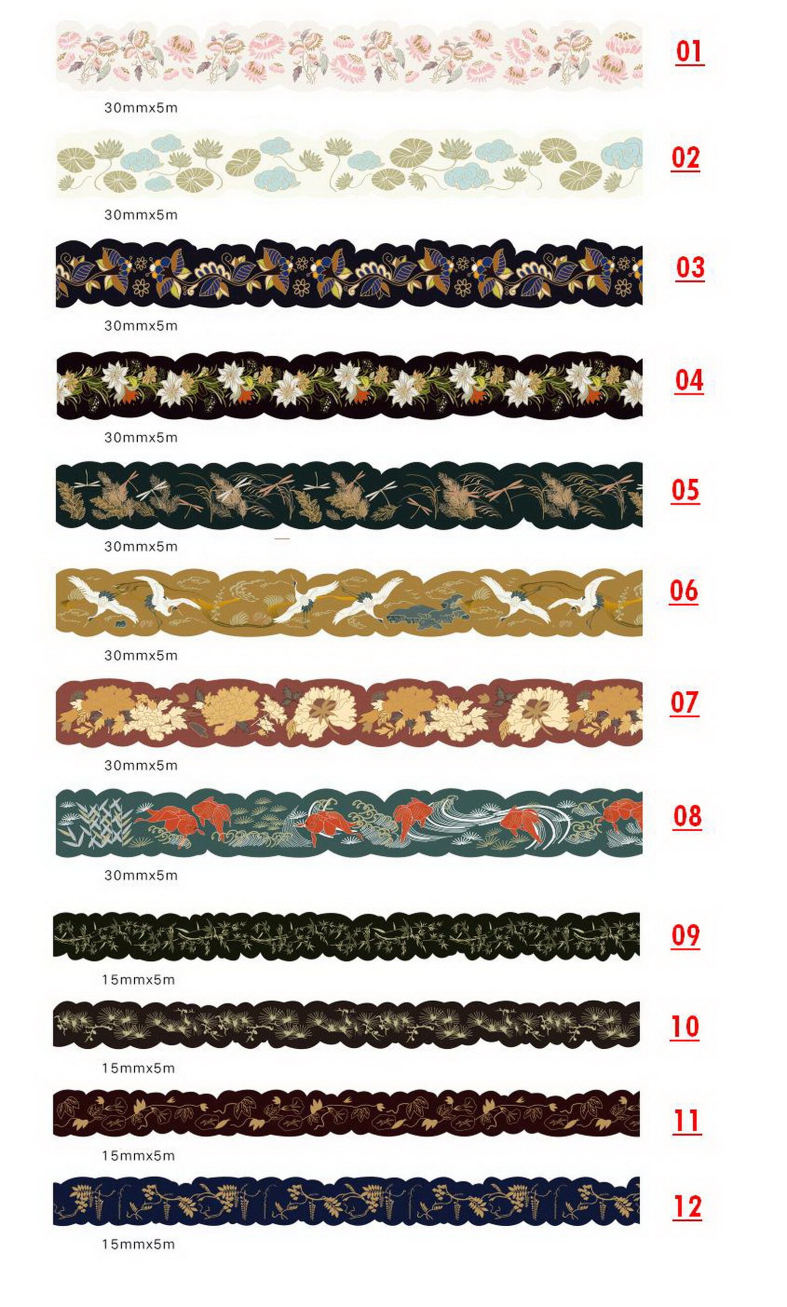 Ornamentation Japanese Washi Masking Tape 5.5 Yard No Etsy