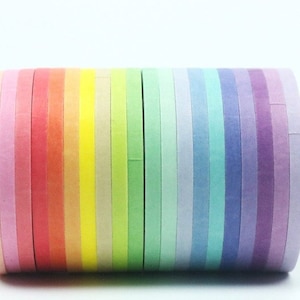 Francis - slanke Japanse washi-afplaktapeset - 20 rollen - 3 mm breed - 5,5 meter (elke rol) - geen korting