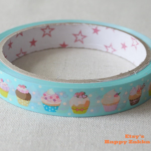 Translucent Narrow Sticker Tape - Delicious Cup Cake - 27 yards