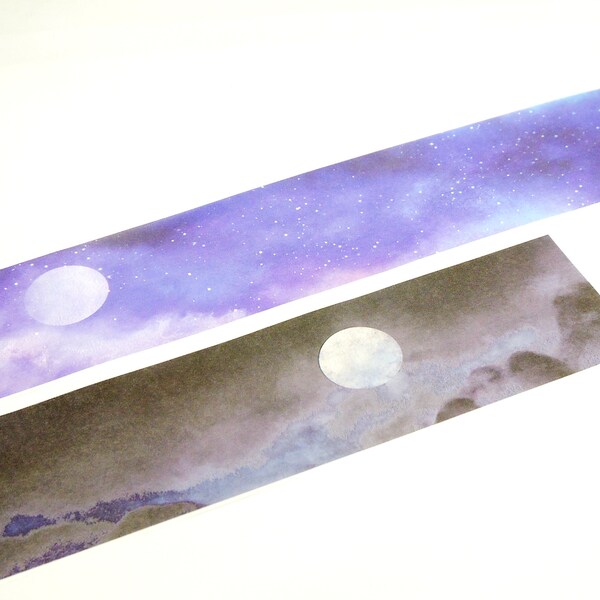 Full Snow Moon - Japanese Washi Masking Paper Tape - 70mm wide - 2.2 yard