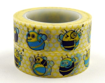 Bee Power – Japanisches Washi Masking Tape – 15 mm breit – 11 Yard