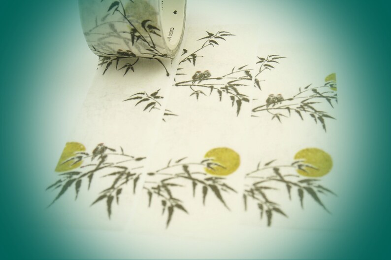 Japanese Washi Masking Tape 7.6 Yards 30mm wide Autumn moon