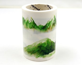 Mountain and Valley - Japanese Washi Masking Tape - 60mm wide - 3.3 yard