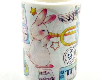 Rabbit Music - Japanese Washi Masking Paper Tape - 60mm wide - 3.3 yard