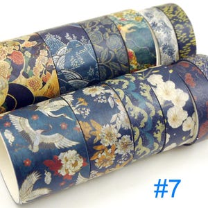 Japonisme 07 - Lot de rubans de masquage japonais en Washi - 12 rouleaux - 2,2 yards - Pas de remise