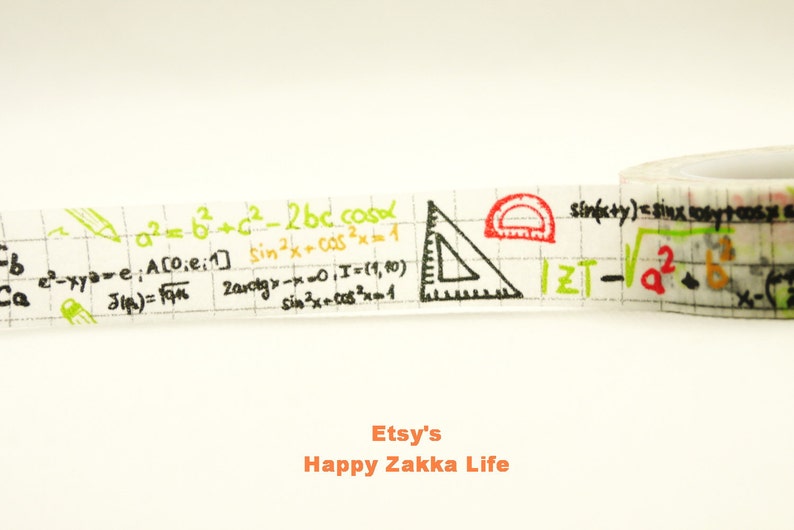 11 Yards Japanese Washi Masking Tape Mathematics
