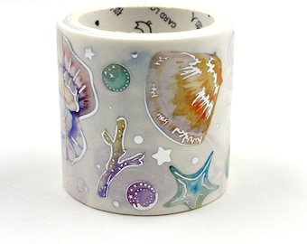 Under the Seas - Japanese Washi Masking Tape - 40mm wide - 3.3 yard