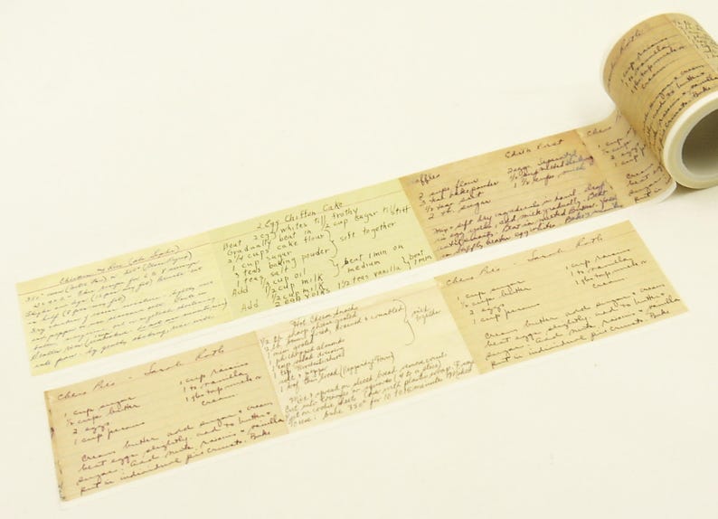 45mm wide Japanese Washi Masking Tape 5.5 Yard Cake Recipe
