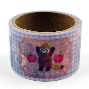 Ruban de masquage déco en papier Washi japonais - Panda roux - 30 mm - 5,5 yards