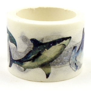 baleia azul - Fita adesiva japonesa Washi - 30 mm de largura - 2,2 jardas