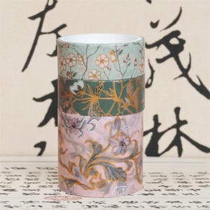 Orchideeset - Japanse Washi-afplaktapeset - 35 mm en 15 mm breed - 2,2 yard - 3 rollen