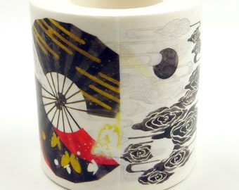 Zen Spirit - Japanese Washi Paper Masking Sticker Tape - 50mm wide - 5.5 Yard