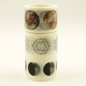 astrologie - Japanse Washi-afplaktapeset - 3 rollen - 30 mm breed - 5,5 Yard