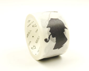 Sherlock - Cinta de enmascaramiento Washi japonesa - 30 mm de ancho - 7.6 yardas