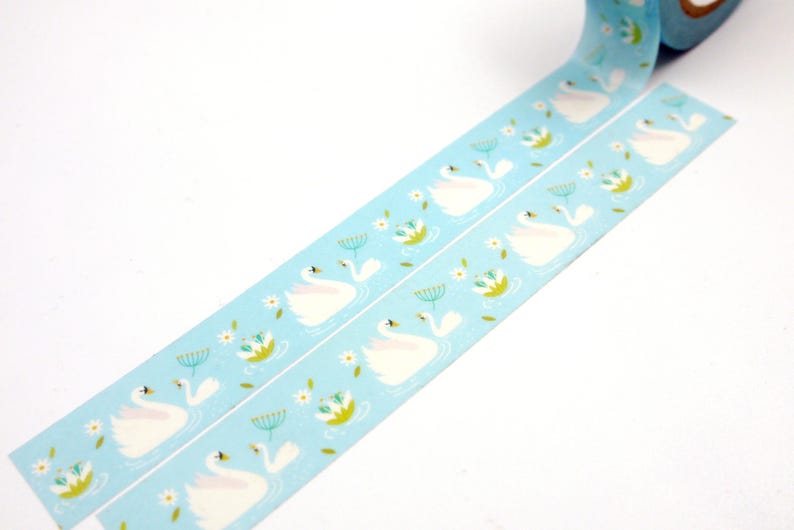 Swan - Japansk Washi-maskeringstejp - 15 mm bred - 11 Yard bild 3