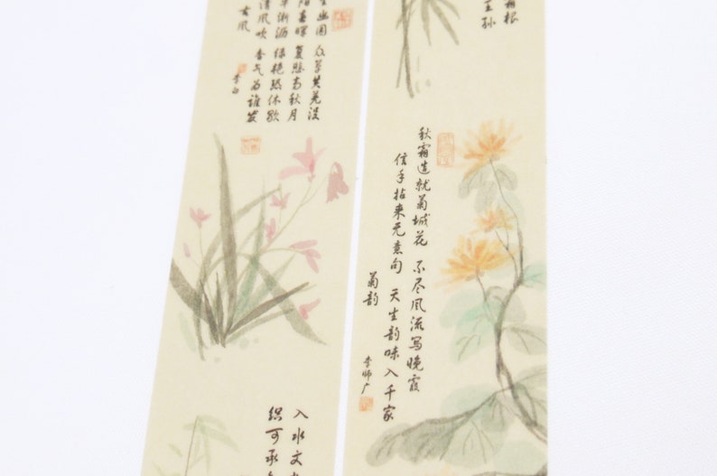 Poesie 01 Japanese Washi Masking Tape 30mm wide 5.5 yard image 5