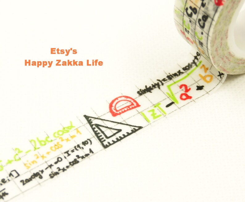 11 Yards Japanese Washi Masking Tape Mathematics