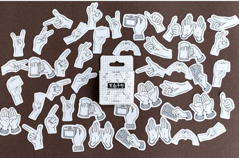 Paper Deco Label Seal Set Communication 45 Pcs