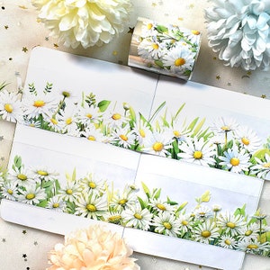 Leucanthemum Daisy - Japanse PET-afplaktape - 50 mm breed - 2,2 Yard