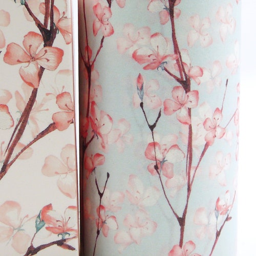 Peach Flower Wide Japanese Washi Masking Tape 70mm Wide Etsy