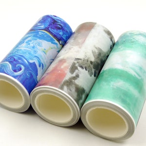 Splash - Fita de papel de máscara Washi japonesa - 100 mm de largura - 5,5 jardas - 1 rolo - Sem desconto