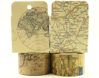 Kartografie - Japanese Washi Masking Tape Set - 2 rolls - 30mm Wide - 7.6 yard
