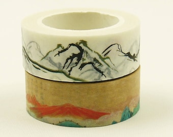 Peaks - Japanse Washi-afplakbandset - 7,6 meter - 2 rollen