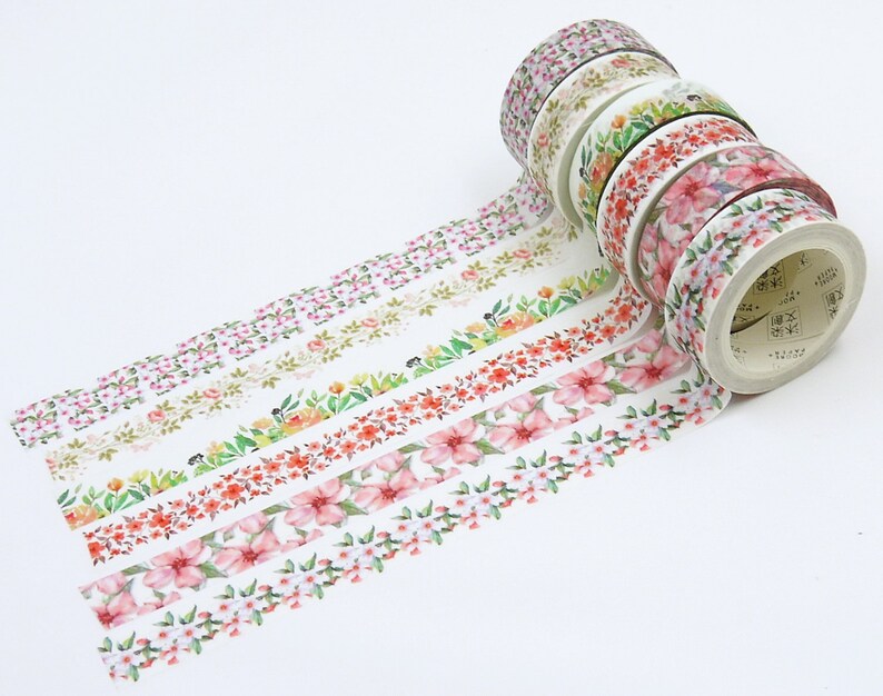 Harvester Japanese Washi Masking Tape set 7.6 yard 6 Etsy