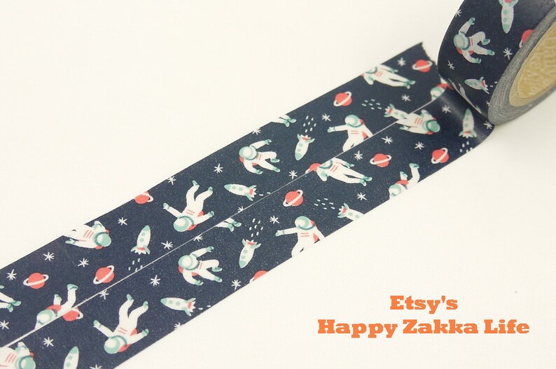 ON SALE Spaceman Japanese Washi Masking Tape 11 yard Daily Like