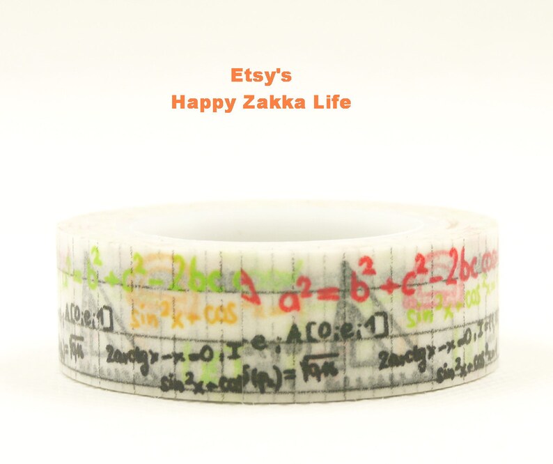 11 Yards Japanese Washi Masking Tape Mathematics