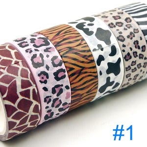 Camouflage - Set di nastri adesivi Washi giapponesi - 15 mm di larghezza - 5,5 iarde - 6 rotoli