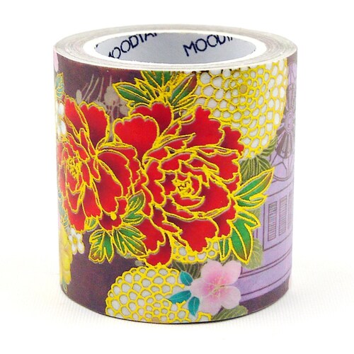 Poppy Field Japanese Washi Masking Tape 30mm Wide 5.5 Etsy