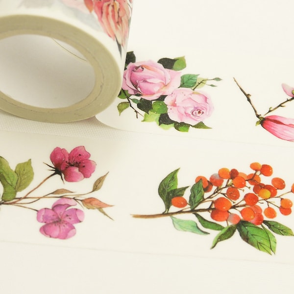 Botanik - Japanese Washi Masking Tape - 30mm wide - 7.6 yard