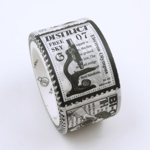 Wetenschap - Stamp Series 01 - Japanse Washi Masking Tape - 25mm breed - 5.5 Yard