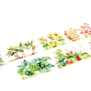 Tropical Garden Japanese Washi Masking Tape 50mm Wide 2.2 Yard image 5