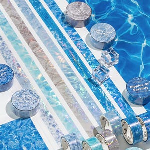 Sweet water - Japanisches Washi Tape Set - 15 mm Breit - 1,8m - 6 Rollen - Kein Rabatt