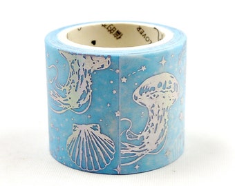 glowing jellyfish - Japanese Washi Masking Tape - 30mm wide - 3.3 Yard
