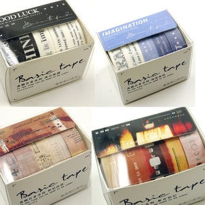 Longlasting 02 - dunne Japanse washi-afplaktapeset - 20 rollen - 10 mm breed - 2,2 yard - geen korting